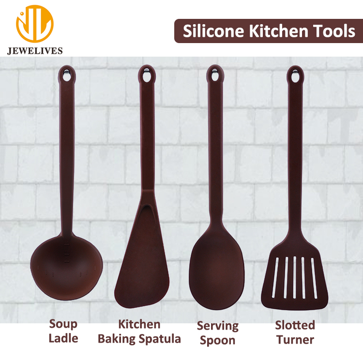 Durable Heat-resistant Non-stick Eco-friendly Kitchenware 9 Piecs Silicone Kitchenware Set