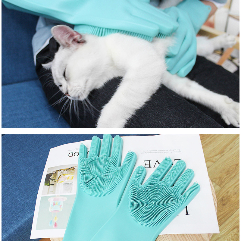 Cat Bathing Gloves Pet Grooming Glove Other Products Supplies Bath New Inventions 2020 Design Rubber Unique Finger Silicone