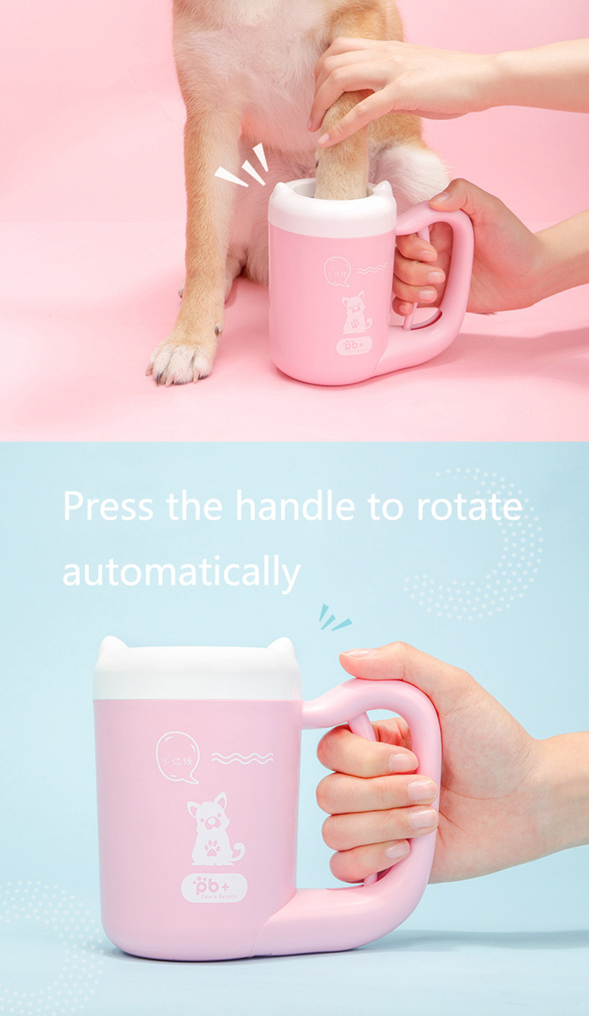 Pet Cat Pet Dog Dirty Paw Clean Cup Cleaning Tool Silicone Washing Brush Washer Supplies Automatic Cleaning Cup Grooming Shopify