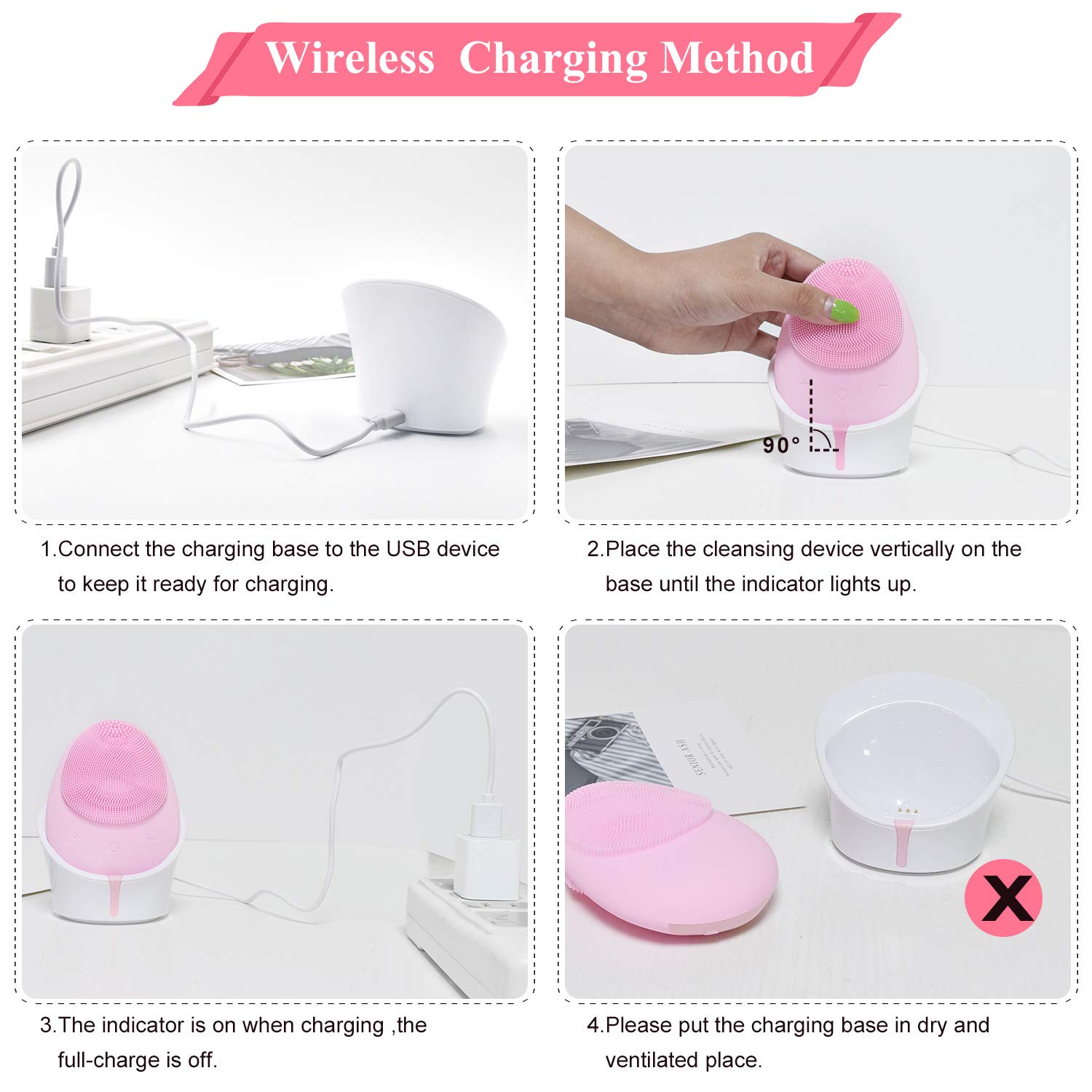 Alibabaelectrical Massage Apparatus System Pore Cleanser Electric Make Up USB Charging Cables Best Facial Cleansing Brush