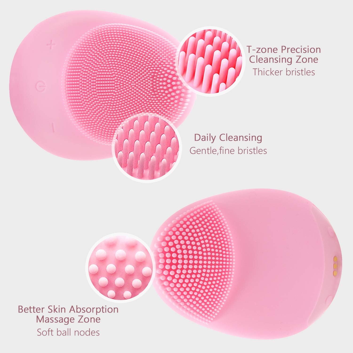 Alibabaelectrical Massage Apparatus System Pore Cleanser Electric Make Up USB Charging Cables Best Facial Cleansing Brush