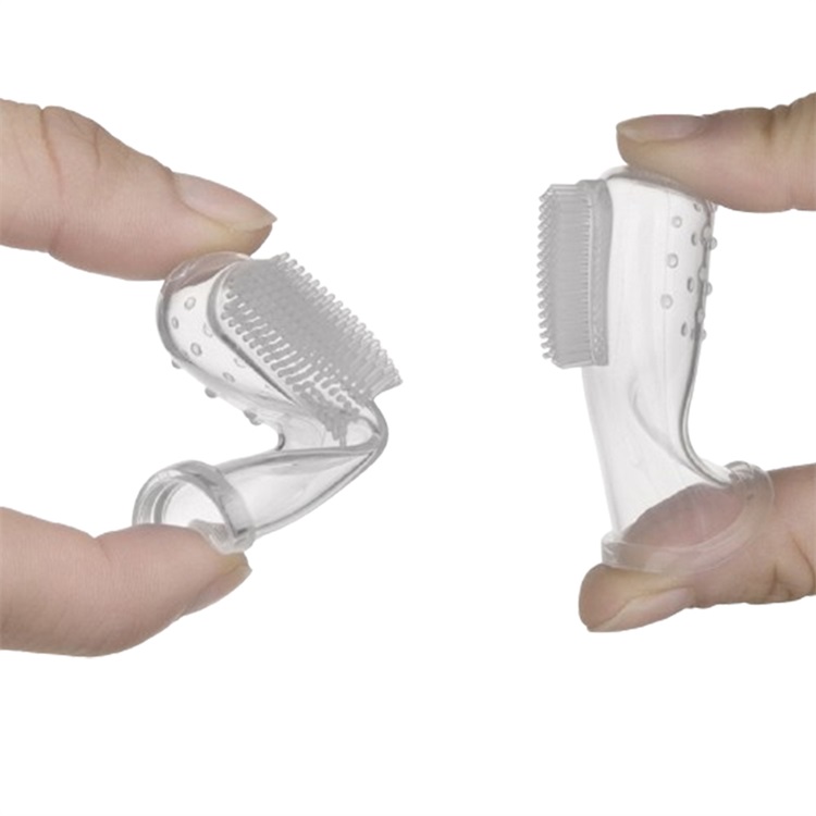 Amazon Hot Selling Infant Teether Mother Help Soft Silicone Baby Finger Toothbrush