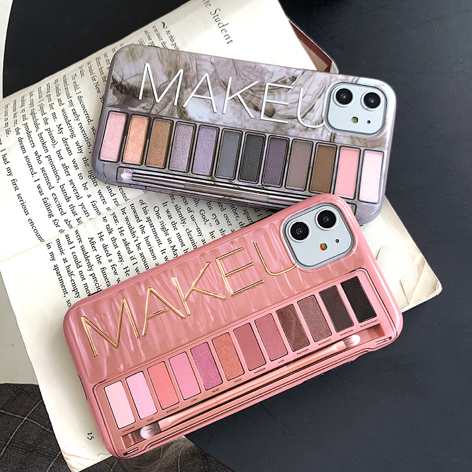 2020 new arrival Fashion Eyeshadow Palette Glossy Soft Silicone phone Case Cover For iphone 11Max XR XS 6 6s 7 12plus