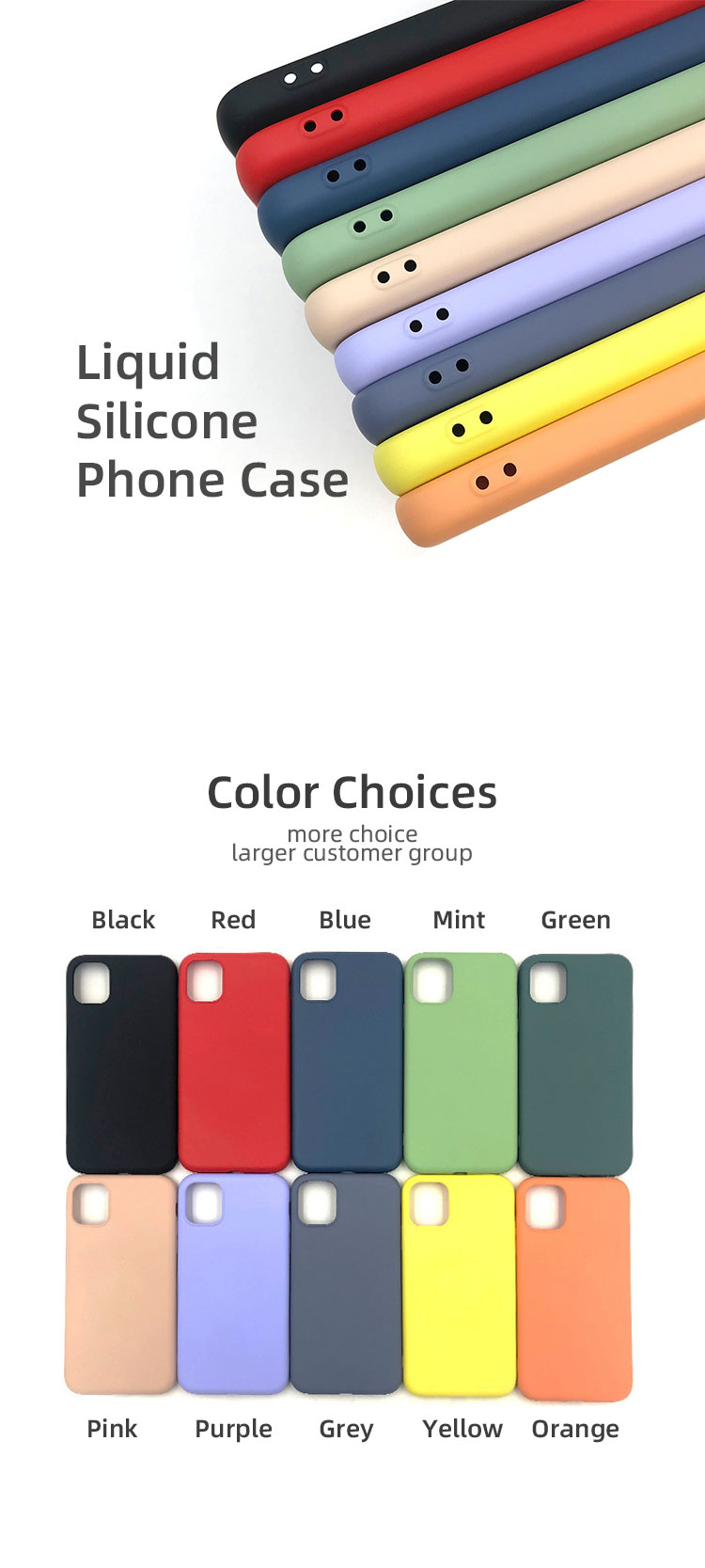 CaseMiMi Original Quality Custom Back Cover Liquid Silicone Phone Case with Logo for Apple iPhone x xs xr xs max 8 7 Plus 11