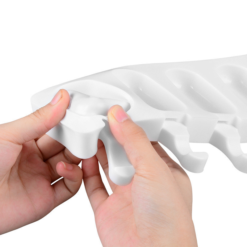 USSE Silicone Ice Cream Mold DIY Homemade Popsicle Molds Freezer Juice 4 Cell Big Size Ice Cube Tray Popsicle Barrel Maker Mould